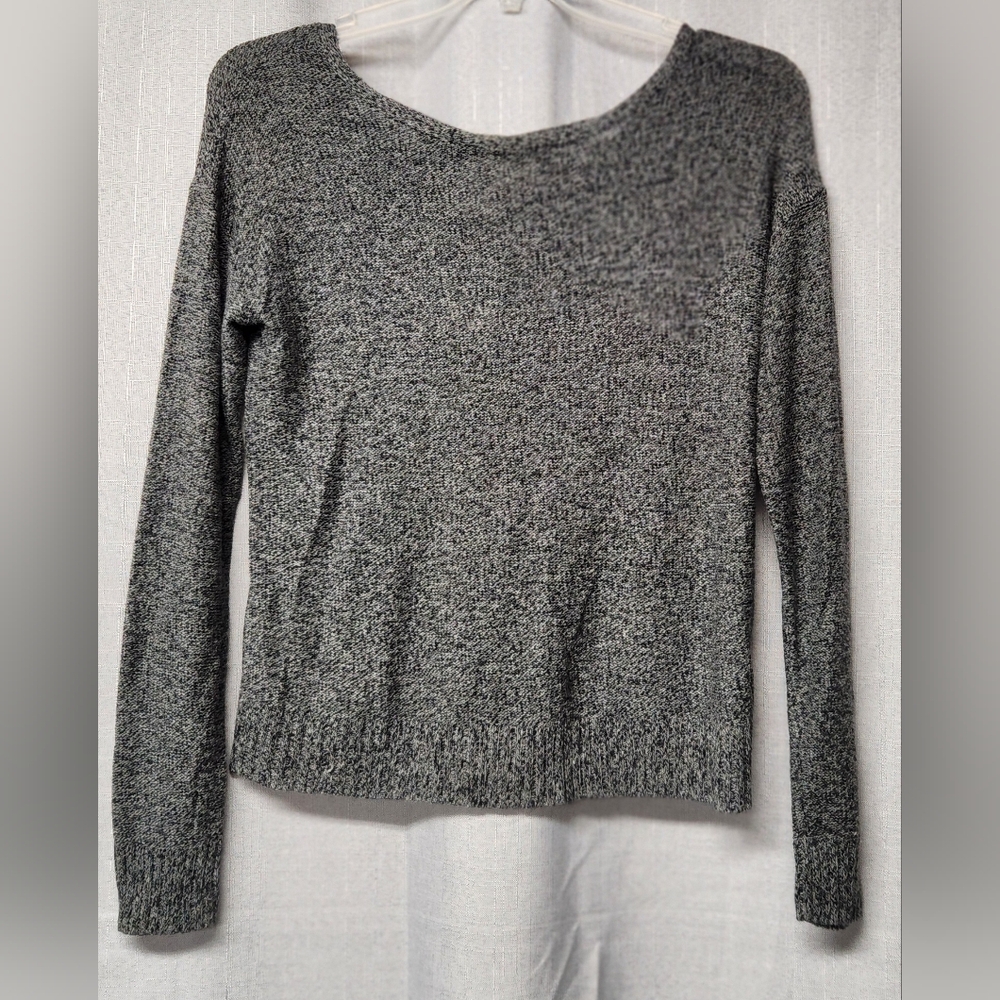 SO - Grey Soft Sweater W Criss-Cross Section Back - Women's Size Small S